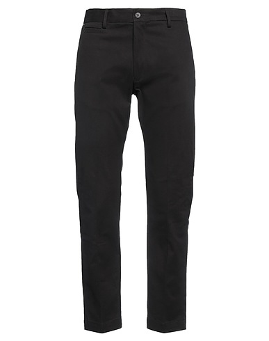 MESSAGERIE Casual trouser PATRIZIO PISCAGLIA Black 98% Cotton, 2% Elastane