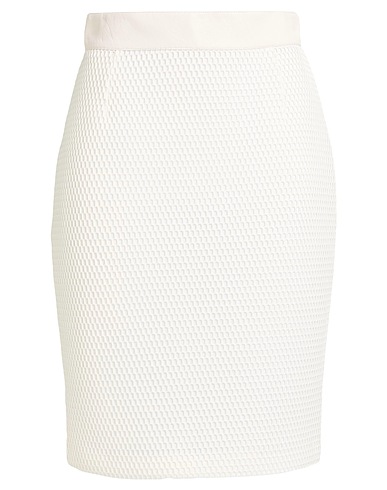 W LES FEMMES by BABYLON Minigonna Bianco 100% Poliammide, Poliuretano, Viscosa