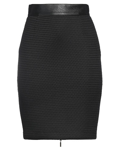 W LES FEMMES by BABYLON Mini skirt Black 100% Polyamide, Polyurethane, Viscose