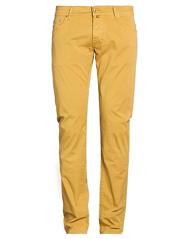 JACOB COHЁN Casual pants Mustard 96% Cotton, 4% Elastane, Polyester