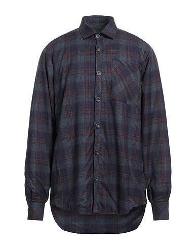 MESSAGERIE Checked shirt Dark purple 100% Cotton