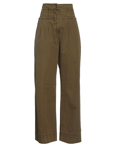 ULLA JOHNSON Casual trouser Military green 100% Cotton