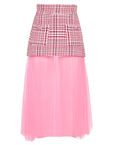 ELISABETTA FRANCHI Long skirt Pink 70% Cotton, 23% Polyester, 7% Other Fibres