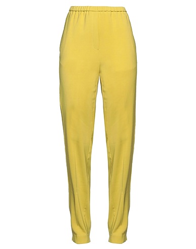 FORTE_FORTE Casual pants Yellow 81% Viscose, 17% Virgin Wool, 2% Elastane