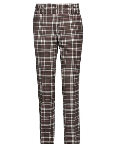 BALLANTYNE Casual trouser Chocolate brown 97% Virgin Wool, 3% Elastane