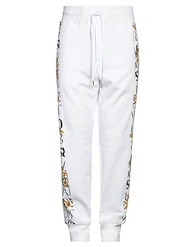 VERSACE JEANS COUTURE Casual trouser White 100% Cotton, Elastane