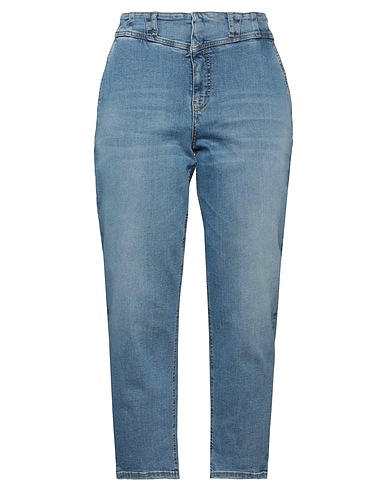 LIU •JO Denim trousers Blue 98% Organic cotton, 2% Elastane