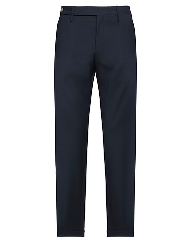 EREDI DEL DUCA Casual trouser Navy blue 75% Polyester, 23% Rayon, 2% Elastane