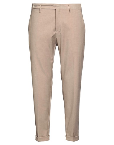EREDI DEL DUCA Casual trouser Beige 75% Polyester, 23% Rayon, 2% Elastane