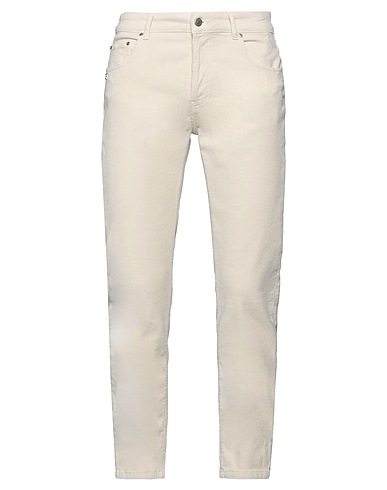 GREY DANIELE ALESSANDRINI Casual pants Ivory 98% Cotton, 2% Elastane