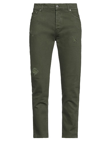 GREY DANIELE ALESSANDRINI 5 Tasche Verde militare 99% Cotone organico, 1% Elastan