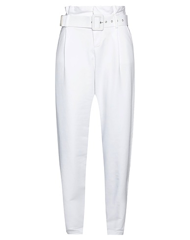 BRAND UNIQUE Casual pants White 95% Cotton, 5% Polyester