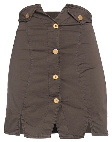 L' AUTRE CHOSE Mini skirt Khaki 97% Cotton, 3% Elastane