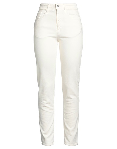 JACOB COHЁN Denim pants Ivory 98% Cotton, 2% Elastane, Polyester