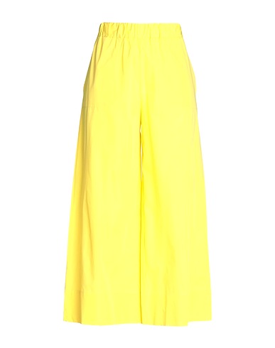 MAX&Co. Casual pants Yellow 100% Cotton