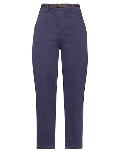 KONTATTO Casual trouser Dark purple 97% Cotton, 3% Elastane