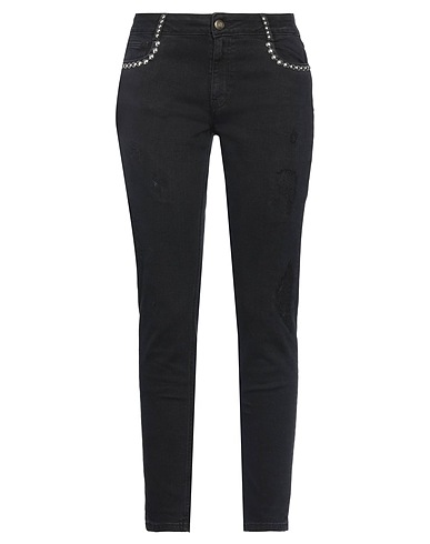 ANIYE BY Denim trousers Black 92% Cotton, 6% Elastomultiester, 2% Elastane