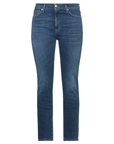 ROŸ ROGER'S Denim trousers Blue 99% Cotton, 1% Elastane