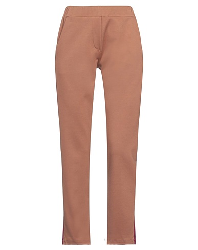 MARIUCCIA Casual trouser Camel 68% Rayon, 27% Nylon, 5% Elastane