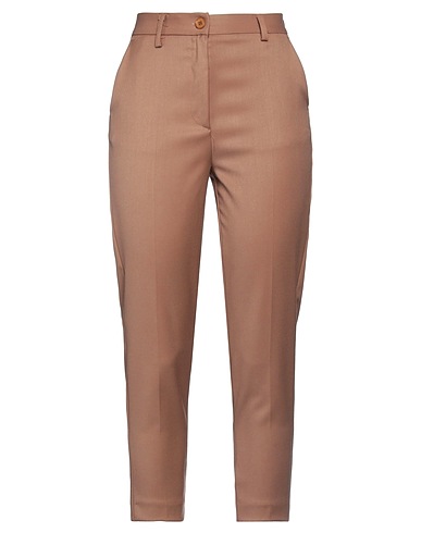 VICOLO Casual trouser Brown 62% Polyester, 35% Viscose, 3% Elastane