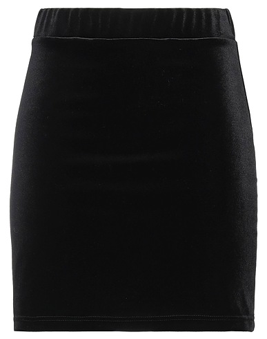 ALESSANDRA GALLO Mini skirt Black 90% Polyester, 10% Elastane