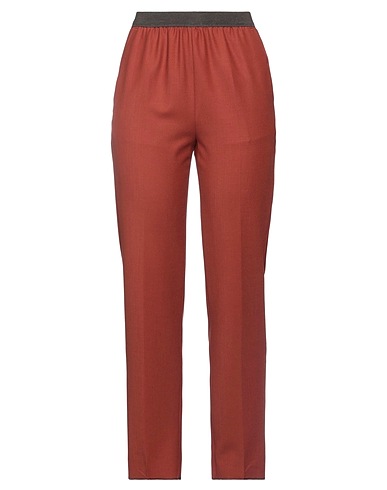 AGNONA Casual trouser Rust 53% Polyester, 44% Wool, 3% Elastane, Cotton