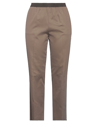 AGNONA Casual pants Khaki 97% Cotton, 3% Elastane