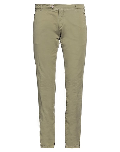 ROŸ ROGER'S Casual trouser Green 97% Cotton, 3% Elastane