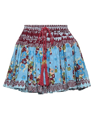 YVONNE S Mini skirt Light blue 100% Cotton