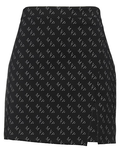 MVP WARDROBE Mini skirt Black 88% Cotton, 12% Polyester