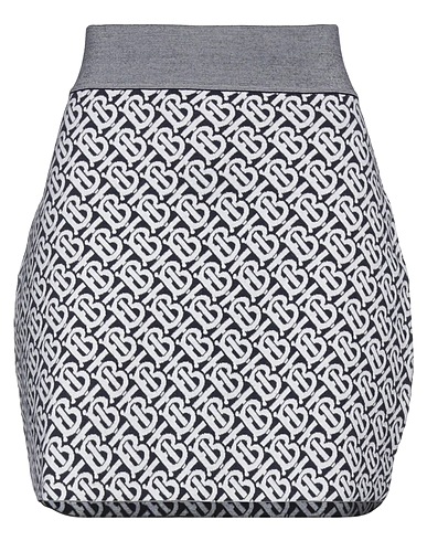 BURBERRY Mini skirt Midnight blue 92% Wool, 7% Polyamide, 1% Elastane