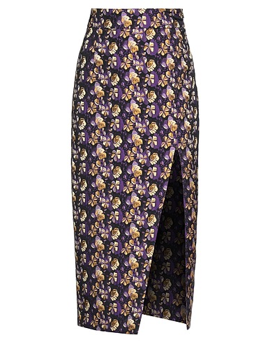 WEILI ZHENG Midi skirt Dark purple 100% Polyester