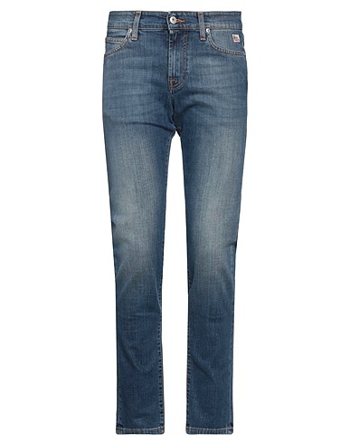 ROŸ ROGER'S Denim trousers Blue 98% Cotton, 2% Elastane