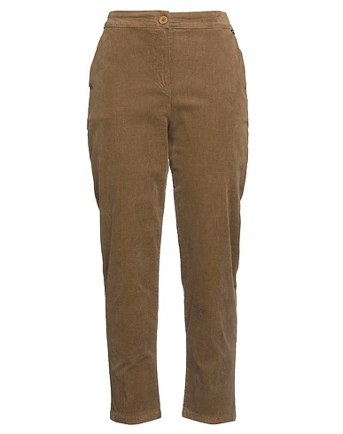 SOUVENIR Casual pants Military green 99% Cotton, 1% Elastane
