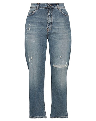 GRIFONI Denim trousers Blue 98% Cotton, 2% Elastane