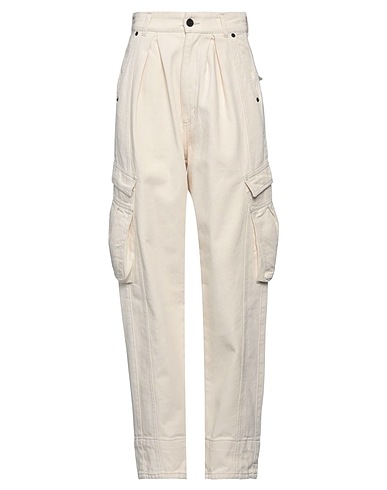 THE MANNEI Denim trousers Beige 100% Cotton