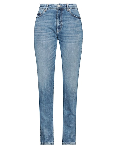 CHIARA FERRAGNI Denim trousers Blue 99% Cotton, 1% Elastane