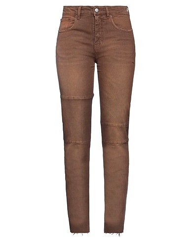MM6 MAISON MARGIELA Denim trousers Brown 97% Cotton, 3% Elastane