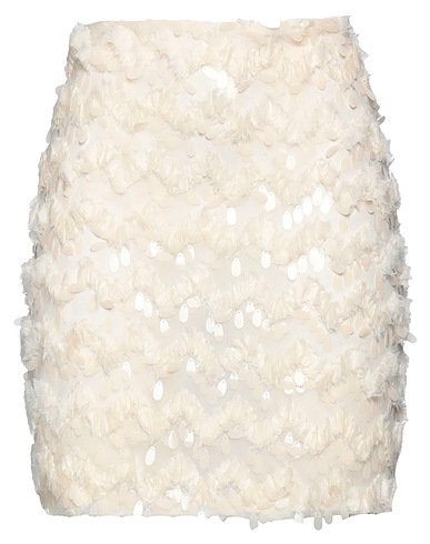 WEILI ZHENG Minirock Elfenbein 100% Polyester