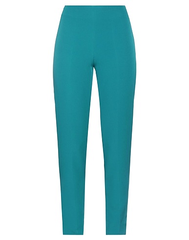 TOY G. Casual trouser Emerald green 88% Polyester, 12% Elastane
