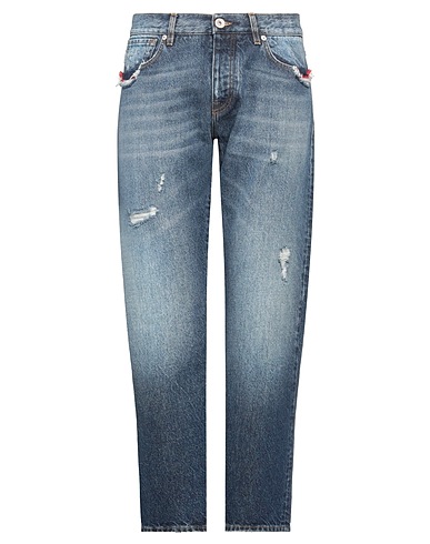 BERNA Denim trousers Blue 100% Cotton, Polyester