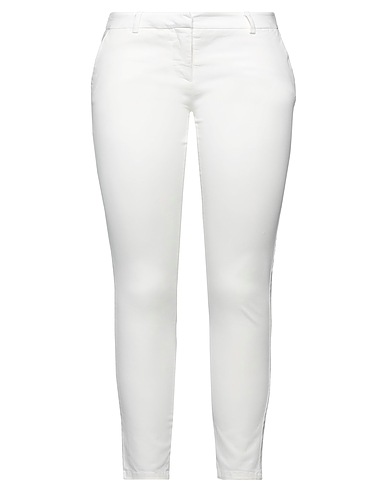 KONTATTO Pantalone Off white 97% Cotone, 3% Elastan