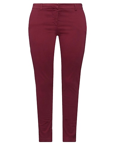 KONTATTO Casual trouser Burgundy 97% Cotton, 3% Elastane