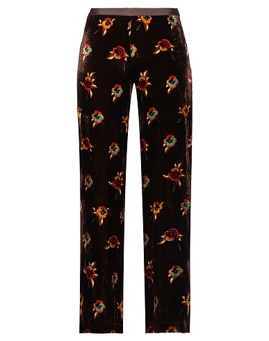 SIYU Casual pants Brown 82% Viscose, 18% Silk