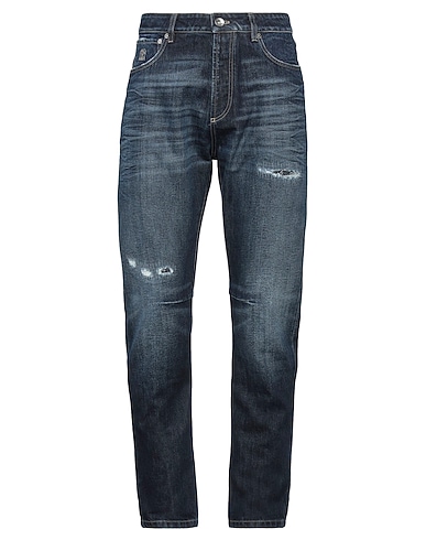 BRUNELLO CUCINELLI Denim trousers Blue 100% Cotton, Soft Leather