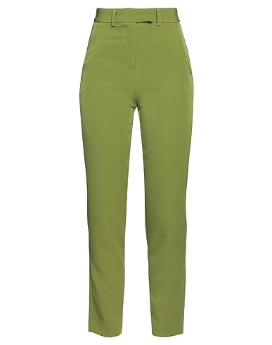 HOPPER Casual trouser Green 88% Polyester, 12% Elastane