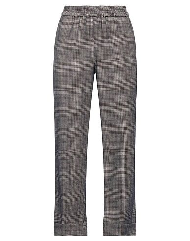 MOMONÍ Pantalone Marrone 48% Cotone, 39% Lana Vergine, 13% Poliammide