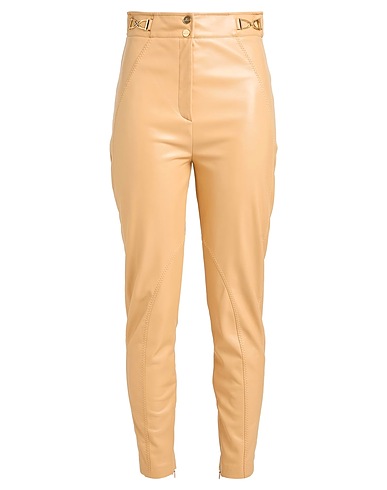 ELISABETTA FRANCHI Pantalone Cammello 100% Poliestere, Spalmato poliuretano