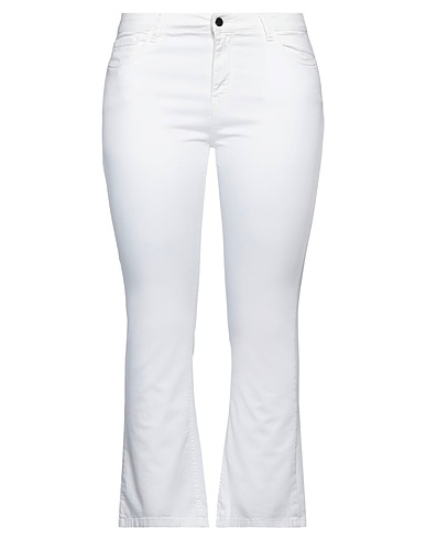 THE M.. Bootcut Jeans White 98% Cotton, 2% Elastane
