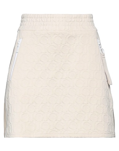 GUESS Mini-jupe Beige 66% Polyester, 32% Coton, 2% Élasthanne